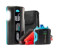 Ring Ultraboost - Arrancador de batería de Coche de 1500 A, arranca de Forma Segura hasta 6 litros de Gasolina y Motores diésel de 3 litros, Amplificador de batería con Cables de Arranque, batería