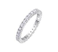 Ring Set Damen, Ringe Frauen 2 mm Moissanit Silber 14K Weißgold Größe 57 (18.1) Mama Geschenk