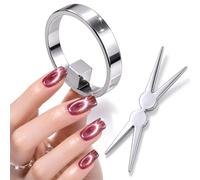 Ring-Shaped Cat Eye Magnet for Nails, Professional Cat Eye Nail Magnet Tool for Cat Eye Gel Polish, Circular Magnetic Nail Art Tool for Halo & 3D Reflective Cat Eye Effects (1PCS)