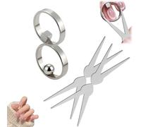 Ring-Shaped Cat Eye Magnet for Nails,Strong Hollow Cat Eye Nail Magnet Tool,Portable Y & Rings Circular French Manicure Tools,DIY Gel Art Manicure Kit B)