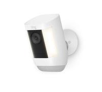 Ring Spotlight Cam Pro Battery Cámara de Seguridad Inalámbrica IP65 Exterior, 1080p Full HD, Visión Nocturna, con Batería, Montaje Techo/Pared, Blanco