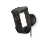 Ring Spotlight Cam Pro Plug-in Cámara de Seguridad para Interiores y Exteriores 1080p Full HD, Visión Nocturna, Luz LED y Sirena Integrada, Negro, Compatible con Alexa