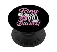 Ring The Bell Bitches! Funny Bunco Game Night Mujeres PopSockets PopGrip Adhesivo