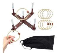 Ring Toss Game, Outdoor Yard Activity, Portable Target Challenge 16.14x5.31x2.36 Inches, Family Fun Set, Carry Bag Included, Engaging Lawn Sport for Backyard Beach Picnic Camping