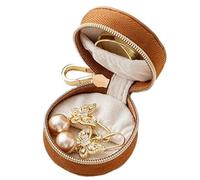 Ring Travel Case with Keychain Holder | Portable Ring Organizer Pouch Box For Travel, Work, Gym, Sports, Backpack, Perfect For Women & Girls To Store Jewelry Safely