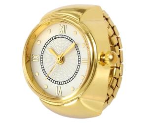 Ring Watch - Fashion Finger Watch For Men Women | Portable Creative Clock Ring With Organic Glass Mirror | Stylish Casual Watches Accessory For Christmas Birthday | Accurate Timekeeping With Lon