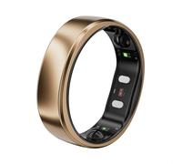 RingConn Gen 2 Air Smart Ring | Anillo Inteligente Ultrafino | Monitoriza el sueño, la frecuencia cardíaca y el estrés | hasta 10 días de autonomía | Compatible con iOS y Android (Dune Gold, 12)