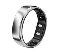 RingConn Gen 2 Air Smart Ring | Anillo Inteligente Ultrafino | Monitoriza el sueño, la frecuencia cardíaca y el estrés | hasta 10 días de autonomía | Compatible con iOS y Android (Galaxy Silver, 7)
