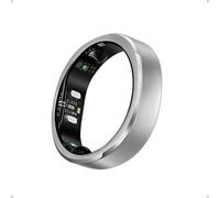 RingConn Gen 3, Primer Anillo Inteligente del Mundo con Tendencias Vasculares, Sin Suscripción, Alertas por Vibración, Sueño, Fitness, Frecuencia Cardíaca, 14 Días de Batería(6, Plata Cepillada)
