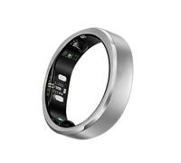 RingConn Gen 3, Primer Anillo Inteligente del Mundo con Tendencias Vasculares, Sin Suscripción, Alertas por Vibración, Sueño, Fitness, Frecuencia Cardíaca, 14 Días de Batería(13, Plata Cepillada)