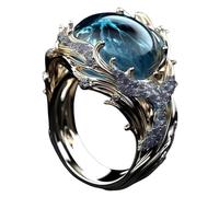 Ringe Orientalisch Der Herzschlag des Meeres, verstellbar, Der Herzschlag des Meeresrings, Ozeanring, Perle, Zirkon eingelegt, inspirierender Ring, inspirierende Freundschaft, Kostüm Der Ringe