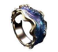 Ringe Orientalisch Der Herzschlag des Meeres, verstellbar, Der Herzschlag des Meeresrings, Ozeanring, Perle, Zirkon eingelegt, inspirierender Ring, inspirierende Freundschaft, Kostüm Der Ringe