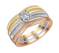 Ringe Welt Damen Herren Mode Zirkonia Carving Retro Ringe Set Damen Kristallringe Holzhacker, 8, Metal, Sin piedras preciosas