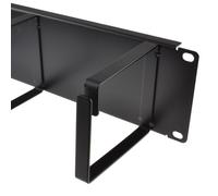 Ringed Cable Manejo Barra 2U con 4 Grande 10 cm Rings Datos Gabinete 19 Inch Estante [2U with 4 Large Rings]