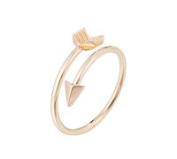 Ringelpulli Regalo Ajustable Punta de Flecha Apertura de Joyas de Cobre Anillos Anillos Negros Hombres, talla única, Cobre, Sin piedras preciosas