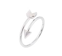 Ringelpulli Regalo Ajustable Punta de Flecha Apertura de Joyas de Cobre Anillos Anillos Negros Hombres, talla única, Cobre, Sin piedras preciosas