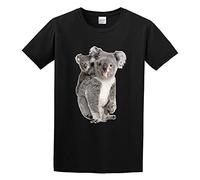 Ringer Koala Bear Mother and Baby Men's T-Shirt Unisex Black Cotton Hip Hop Print tee Shirts M