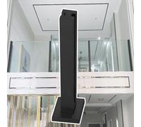 Ringhiera in Vetro per Interni palo Quadrato palo per ringhiera in Vetro Commerciale per Piscine corridoi gradini Pannelli in Vetro Nero Opaco Colonna di Black Mid Post 65 cm