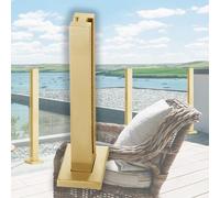 Ringhiera in Vetro per Recinze Quadrata Color Oro Pali per balaustra con Morsetto in Vetro con Kit Cleto di ringhiera per terrazza in Acciaio in d Mid Post 95 cm