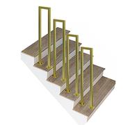 Ringhiere Dorate Per Gradini E Scale Interne Da 18 21 24 32 36 40 Pollici Kit Di Ringhiere Per Scale In Metallo Per Appartamenti Loft Case Ville Hotel Pali Di Supporto Per Scale Per Bambin