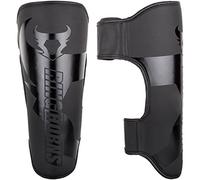 Ringhorns Charger Espinilleras de Boxeo sin Pie, Unisex Adulto, Negro/Negro, XL