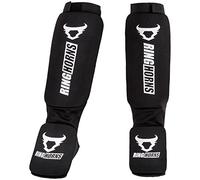 Ringhorns Charger Espinilleras de Boxeo, Unisex Adulto, Negro, Única