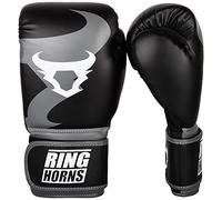 Ringhorns Charger Guantes de Boxeo, Unisex Adulto, Negro/Gris, 16oz