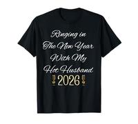 Ringing In New Year For Couple Hot Husband 2026 Celebrate Camiseta