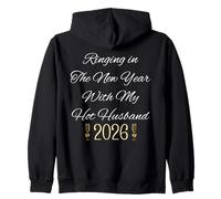 Ringing In New Year For Couple Hot Husband 2026 Celebrate Sudadera con Capucha