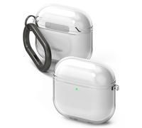 Ringke Air Funda para AirPods 4, Grosor de 1,5 mm Sensación sin Funda Ligera Delgada y Linda Carcasa con Mosquetón para Mujeres y Hombres - Transparente