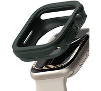 Ringke Air Sports Diseñado para Funda Apple Watch Series 9, 8, 7 (45 mm), SE 3, 2, 1 (44 mm) Carcasa de TPU Suave, Flexible, Ligera y Delgada para Mujeres y Hombres - Dark Green