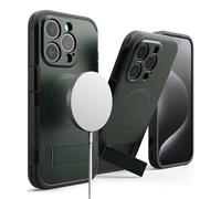 Ringke Alles Diseñado para Funda iPhone 15 Pro MAX, Carcasa Protectora con Soporte Compatible con MagSafe Case Potente Magnética Recortes Precisos para Lentes de Cámara - Dark Green