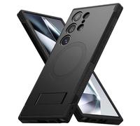 Ringke Alles Diseñado para Funda Samsung Galaxy S24 Ultra 5G y Compatible con MagSafe, Carcasa Protectora con Soporte, Case Magnética Potente Recortes Precisos para Lentes de Cámara - Black