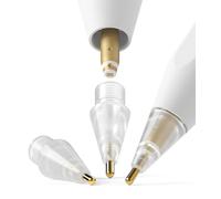 Ringke Apple Pencil Tips Reemplazos de 3 Paquetes para Todas Las Generaciones Compatible con Puntas Apple Pencil Pro / 1 / 2a Generación/USB C, Sensación de Limpieza y Orden - Metal (Matte Clear)