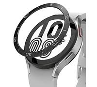 Ringke Bezel Styling Compatible con Protector Samsung Galaxy Watch 4 (44mm) Carcasa Aluminio Adhesiva para Reloj Bisel, Funda Galaxy Watch 4 44mm - 44-15 (AL) Black