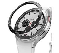 Ringke Bezel Styling Compatible con Protector Samsung Galaxy Watch 4 Classic (46mm) Carcasa Adhesiva Acero Inoxidable para Reloj Bisel, Funda Galaxy Watch 4 Classic 46mm - 46-02 (ST) Black