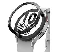 Ringke Bezel Styling Compatible con Protector Samsung Galaxy Watch 5 y Galaxy Watch 4 (44mm) Funda Adhesiva Acero Inoxidable para Reloj Bisel - 44-02 (ST) Black