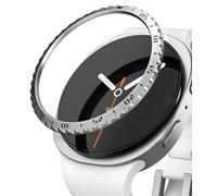 Ringke Bezel Styling Compatible con Protector Samsung Galaxy Watch 8 (44mm), Funda Liviana con Antirrayaduras Elegante Marco de Acero Inoxidable - 44-01 (ST) Silver