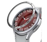 Ringke Bezel Styling Compatible con Samsung Galaxy Watch 6 Classic (43mm) Carcasa Adhesiva Acero Inoxidable para Reloj Bisel, Funda Galaxy Watch 6 Classic 43mm - 43-01 (ST) Silver