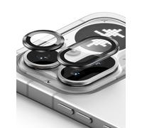 Ringke Camera Lens Frame Glass [2 Unidades] para Protector Camara Nothing Phone 4a pro, Protectores Individuales de Cristal Templado para Lentes de Cámara - Negro