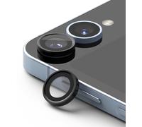 Ringke Camera Lens Frame Glass Compatible con Protector Camara Samsung Galaxy Z Flip 7 FE y Z Flip 6, Protector de Lente Cámara Cristal Templado - Black (2 Pack)