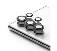 Ringke Camera Lens Frame Glass Compatible con Samsung Galaxy S22 Ultra 5G (2022) Protector de Cámara, Cubierta de Vidrio Marco de Aluminio Protector de Lente - Black