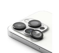 Ringke Camera Lens Frame Glass Compatible con Protector Camara iPhone 15 Pro Max, Vidrio Templado Protector para Cada Lente de Cámara - Black