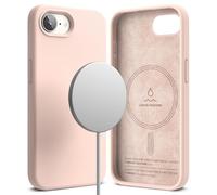 Ringke Funda para iPhone 17e y 16e [Silicone Magnetic Pink Sand] | Compatible con MagSafe, Funda de Silicona Suave al Tacto, Ligera, Delgada y Estilizada para Mujeres y Hombres