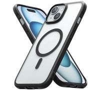 Ringke Fusion Bold Compatible con Funda iPhone 15 y Compatible con MagSafe, Lados Texturizados para Agarre, Anti-Amarillamiento, Parte Trasera Mate Resistente a Huellas - Magnetic Matte Black