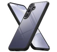 Ringke Fusion Bold Compatible con Funda Samsung Galaxy S24 5G, No Más Descoloramiento, Carcasa Transparente Antideslizante con Buen Agarre - Black