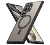 Ringke Fusion Bold Compatible con Funda Samsung Galaxy S24 Ultra 5G y Compatible con MagSafe, No Más Descoloramiento, Carcasa Transparente Antideslizante con Buen Agarre - Magnetic Matte Black