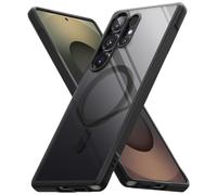 Ringke Fusion Bold Diseñado para Funda Samsung Galaxy S25 Ultra y Compatible con MagSafe, No Más Descoloramiento, Carcasa Transparente Antideslizante con Buen Agarre - Magnetic Black