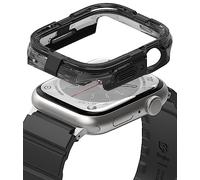 Ringke Fusion Bumper Diseñado para Funda Apple Watch Series 9, 8, 7 (45 mm), SE 3, 2, 1 (44 mm) Funda Protectora de Doble Capa - Black