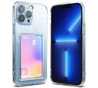 Ringke Fusion Card Compatible con Funda iPhone 13 Pro MAX (2021) Carcasa con Soporte para Tarjeta, Funda con Porta Tarjeta Delgada Ligera - Clear
